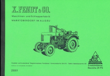 Ersatzteilliste für Fendt Typ Dieselross F25 / F28